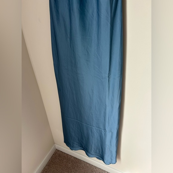 Sincerely Jules Blue Open Back Crystal drape Sleeveless maxi Dress - Picture 4 of 7